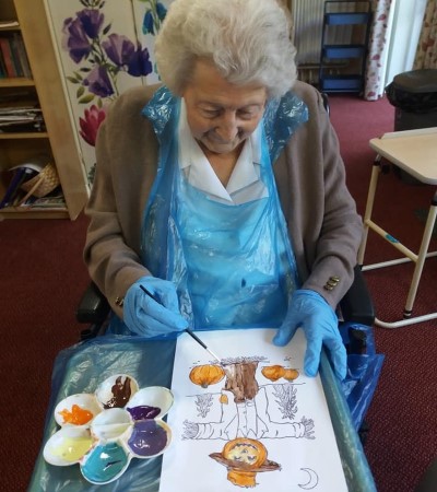 Halloween Painting - Elderly Care Home Kettering