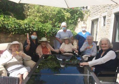 Relaxing in the Garden at our Residential Nursing Home in Kettering